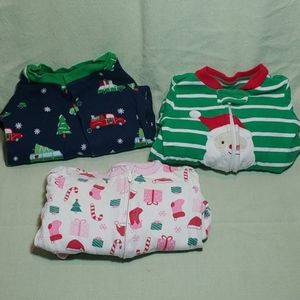 6 pairs 3-6 month Christmas pajamas